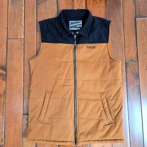 COALATREE Workline MFG 10 Gauge Work Vest Mens L Burnt Orange Wool Blend Liner